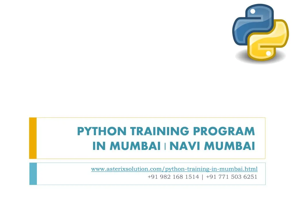 python training program in mumbai navi mumbai