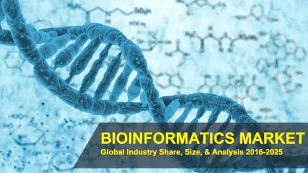 Bioinformatics Market | Global Industry Trends, Analysis, Revenue, Report 2017-2025