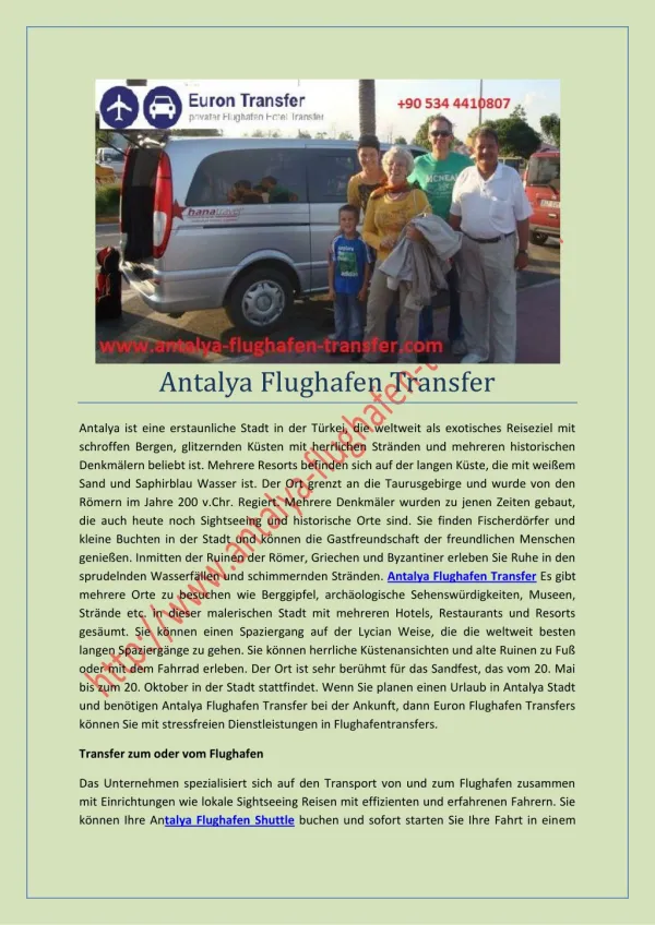 Antalya Flughafen Transfer