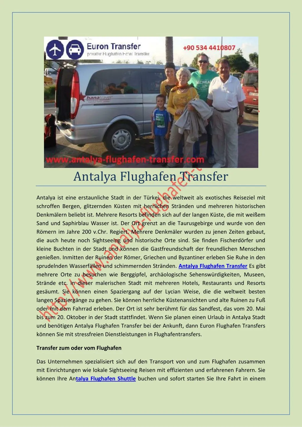 antalya flughafen transfer