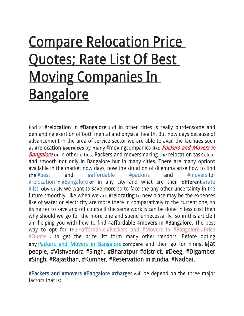 compare relocation price quotes rate list of best