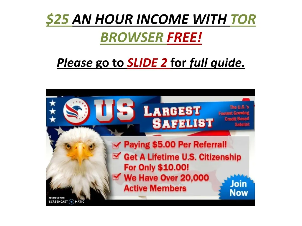 25 an hour income with tor browser free