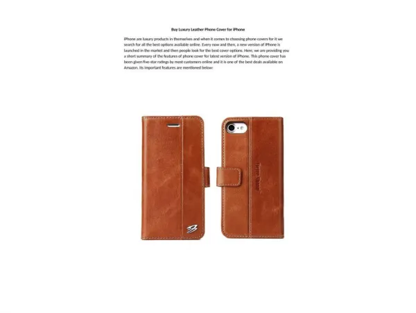 Buy Luxury Leather Phone Cover for iPhone