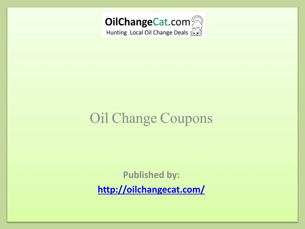oil change coupons published by http oilchangecat com