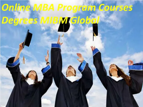 Online MBA Program Courses Degrees | MBA