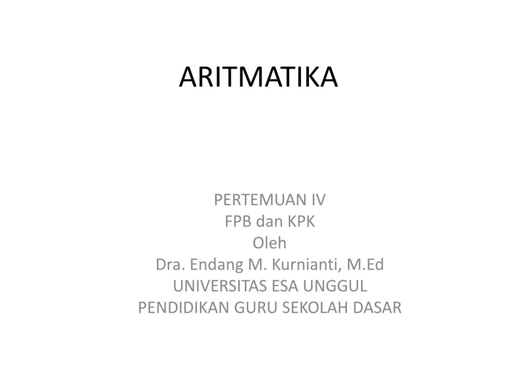 aritmatika