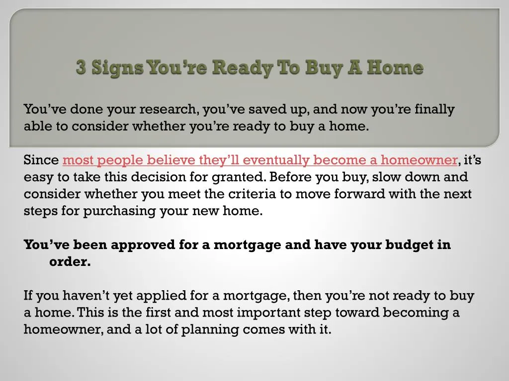 3 signs you re ready to buy a home
