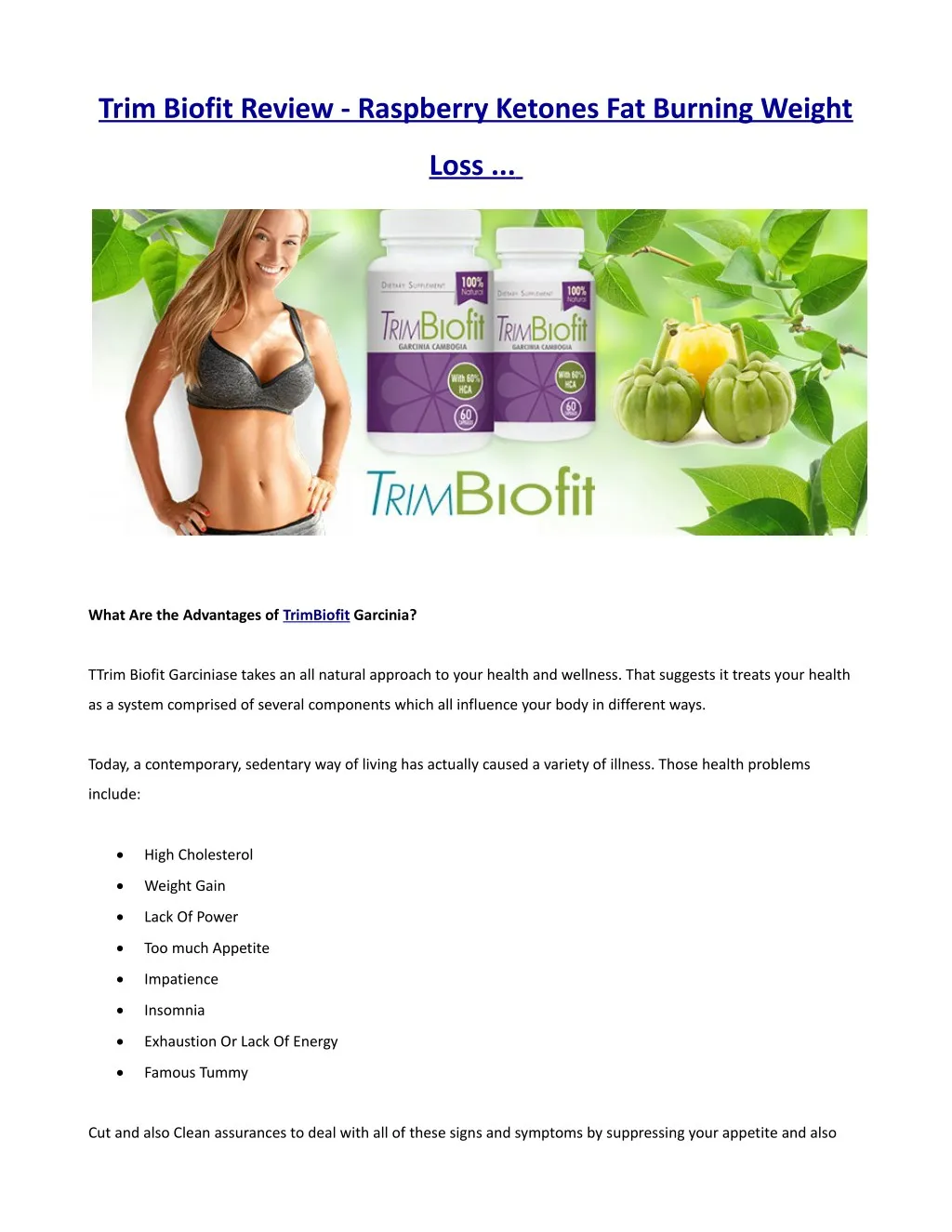 trim biofit review raspberry ketones fat burning