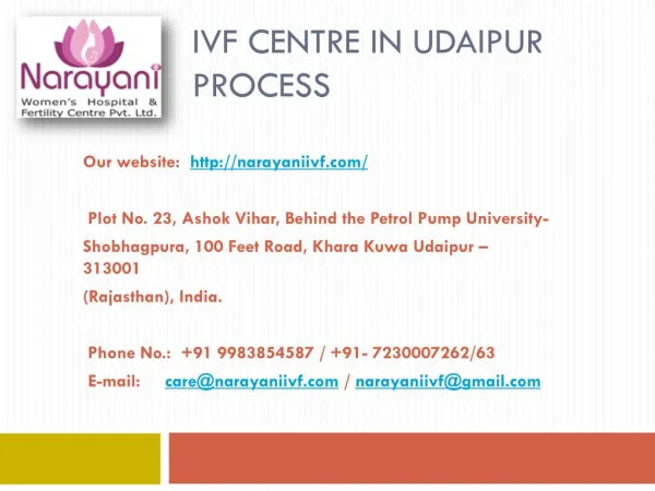 IVF Centre in Udaipur Process