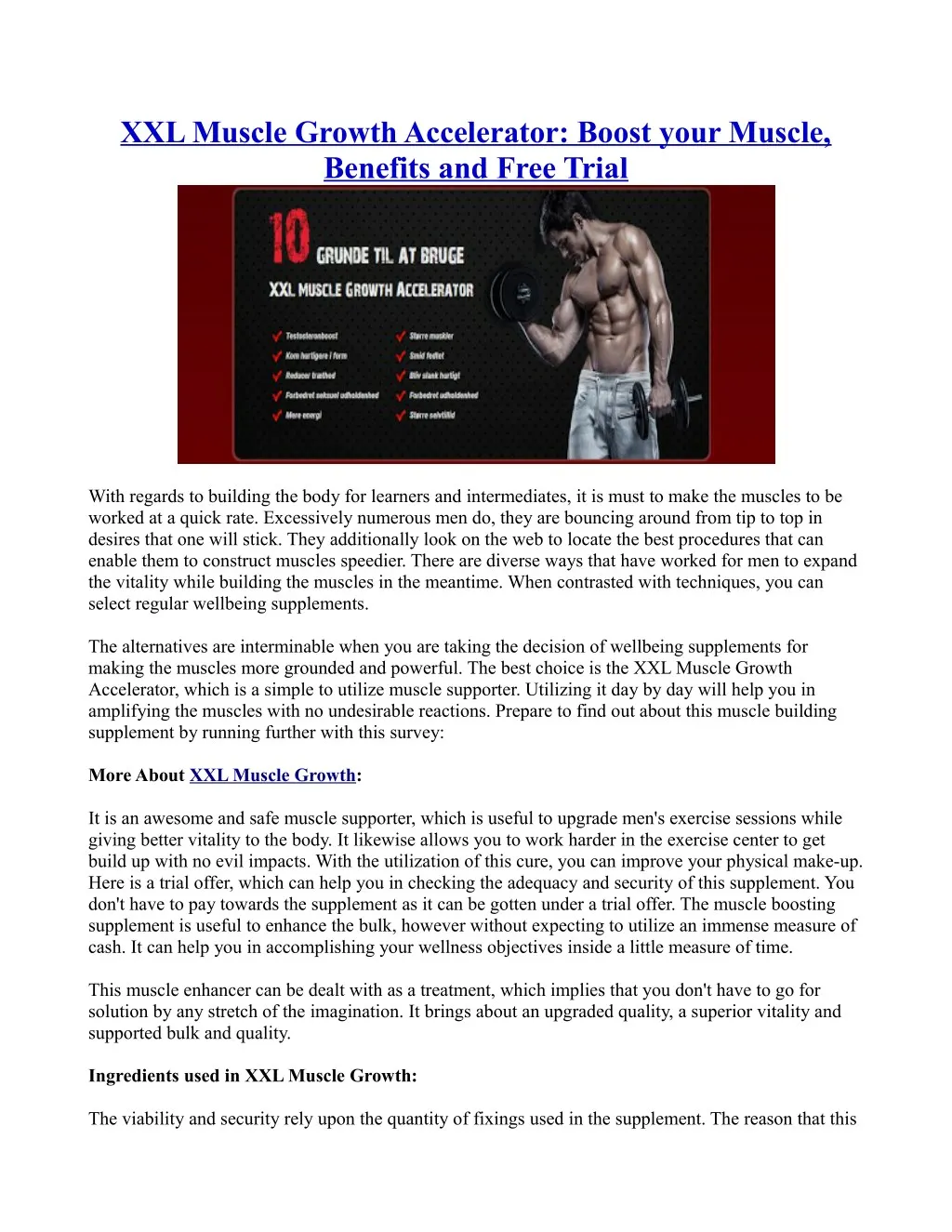 xxl muscle growth accelerator boost your muscle