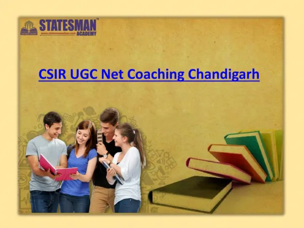 Crack CSIR UGC NET Exam in 1st Attempt With Statesman Academy