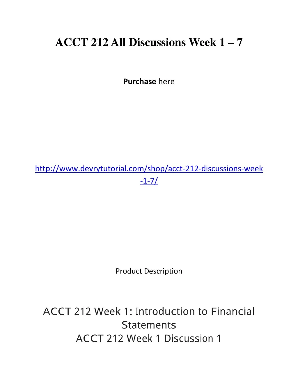 acct 212 all discussions week 1 7