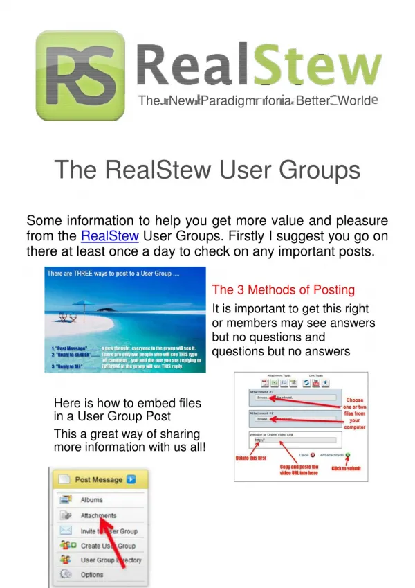 Realstew User Groups