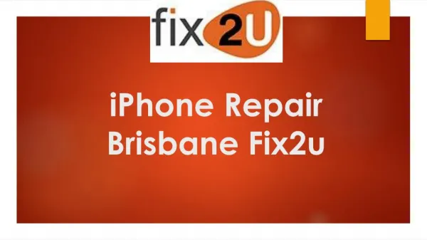 iPhone Repair Brisbane Fix2u