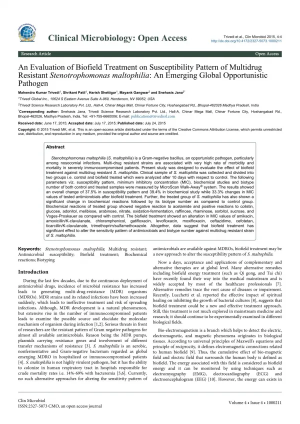 clinical microbiology open access