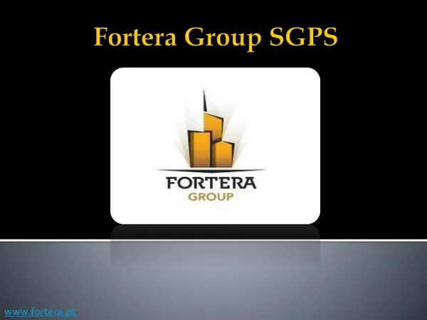 Fortera Group SGPS imobiliária porto