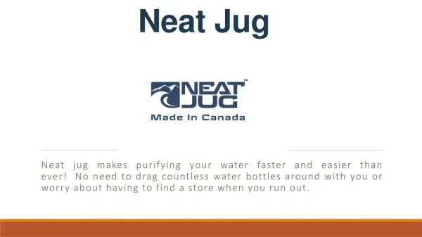 Portable Water Purifier Bottle in Canada