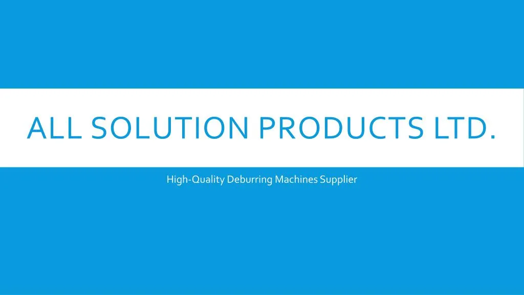 all solution products ltd