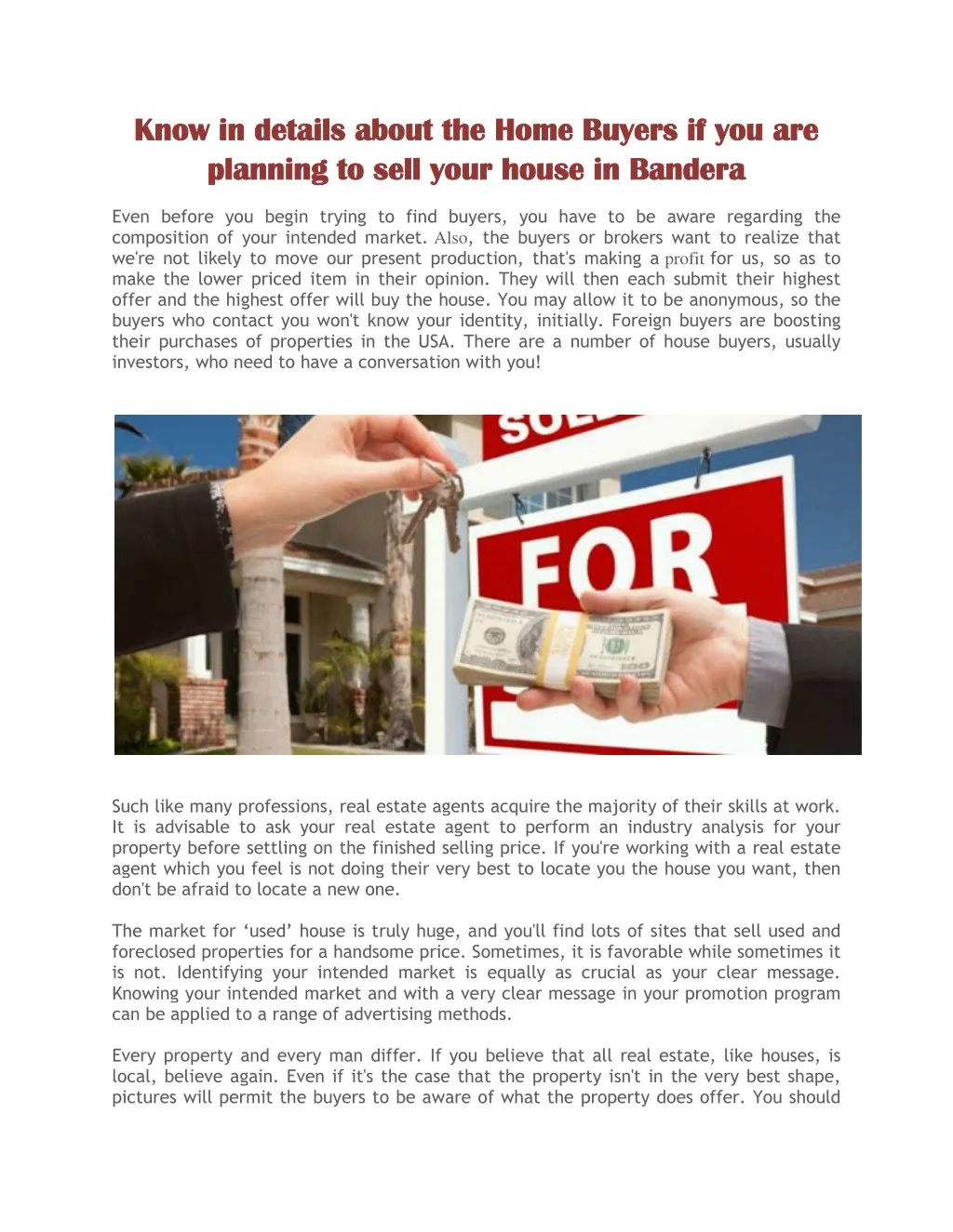 know in details about the home buyers