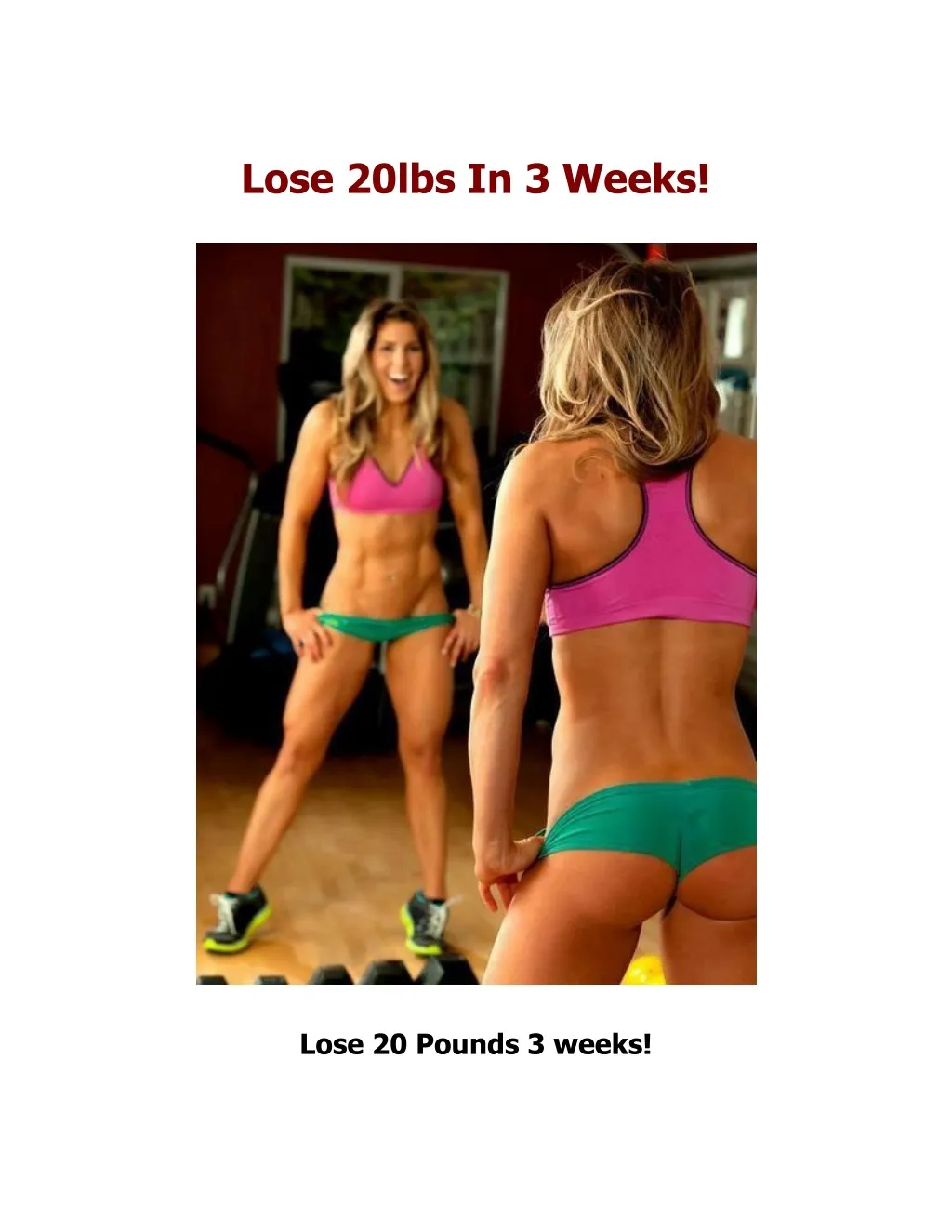 lose 20lbs in 3 weeks