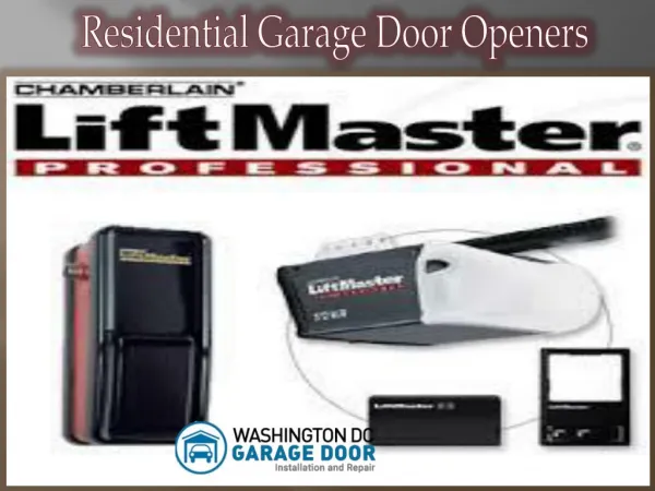 Residential Garage Door Openers
