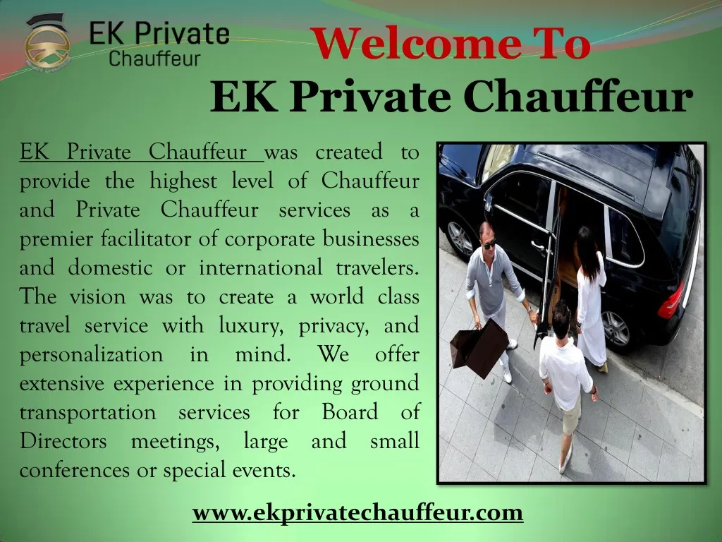 welcome to ek private chauffeur