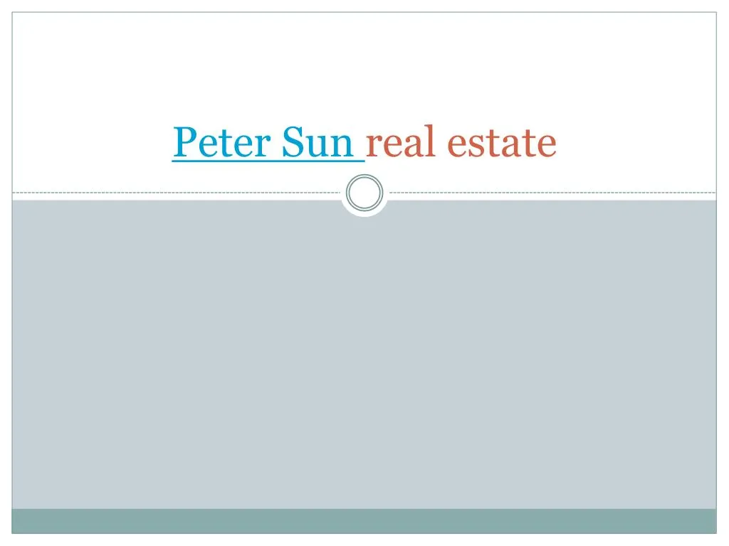 peter sun real estate