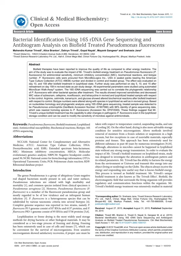 trivedi et al clin med biochemistry open access