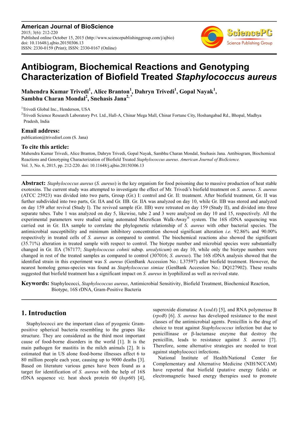 american journal of bioscience 2015