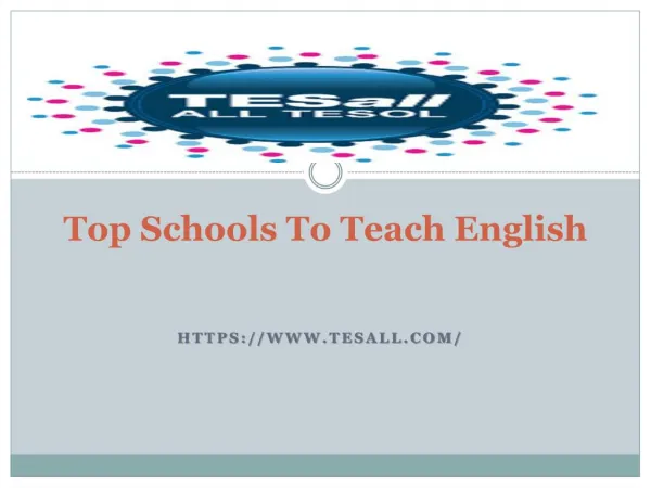Top Schools To Teach English