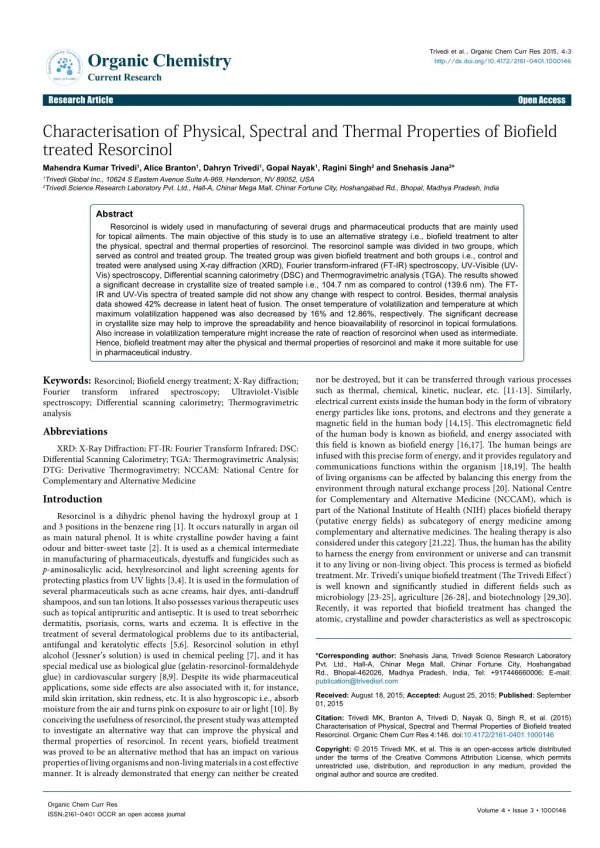 trivedi et al organic chem curr res 2015 4 3 http