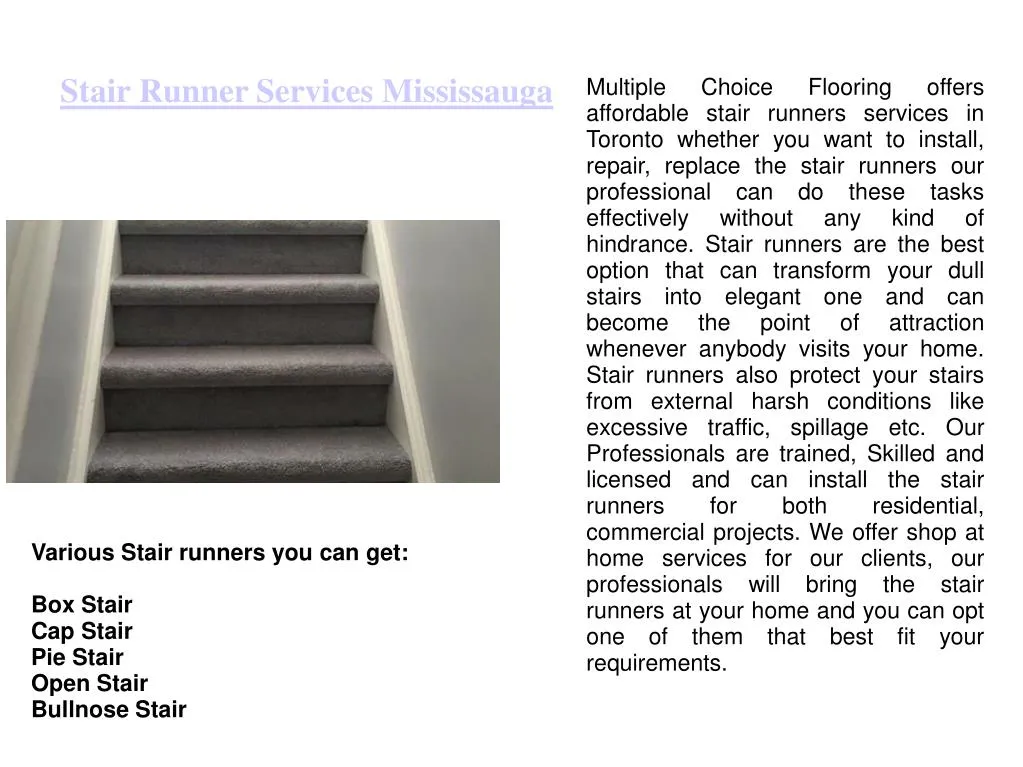 stair runner services mississauga