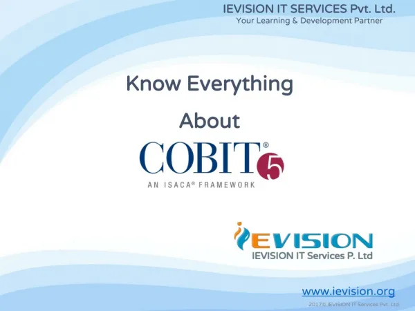 COBIT 5 Foundation Training & Certification Course - ievision.org