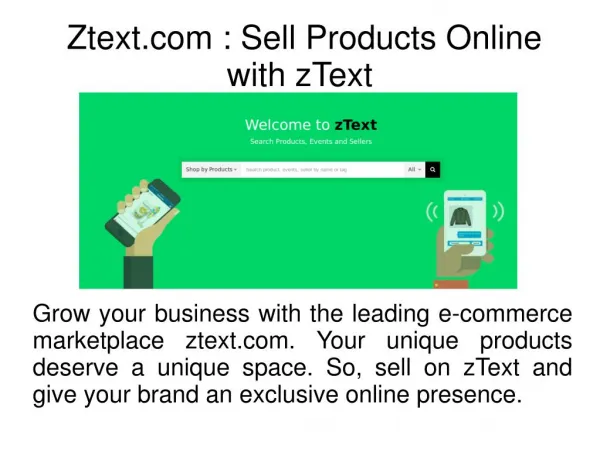 Ztext.com : Sell Products Online with zText