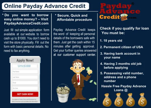 Payday Advance Credit - Online Payday Loans San Diego
