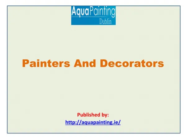 Painters And Decorators
