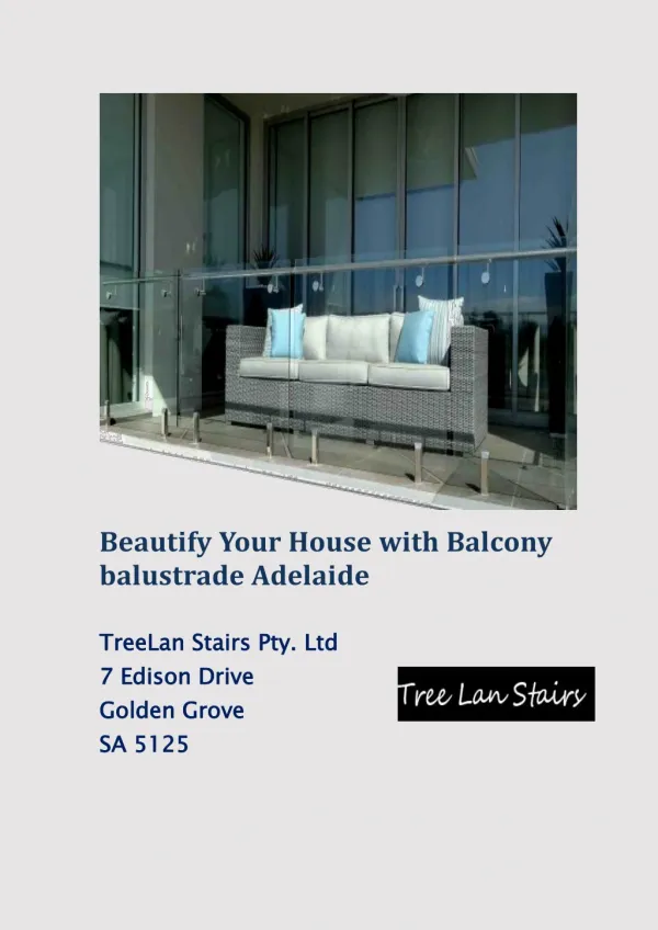 Beautify Your House with Balcony Balustrade Adelaide