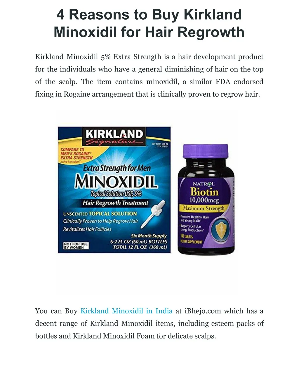 4 reasons to buy kirkland minoxidil for hair