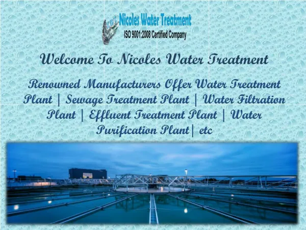 Waste Water Treatment Plant in Faridabad