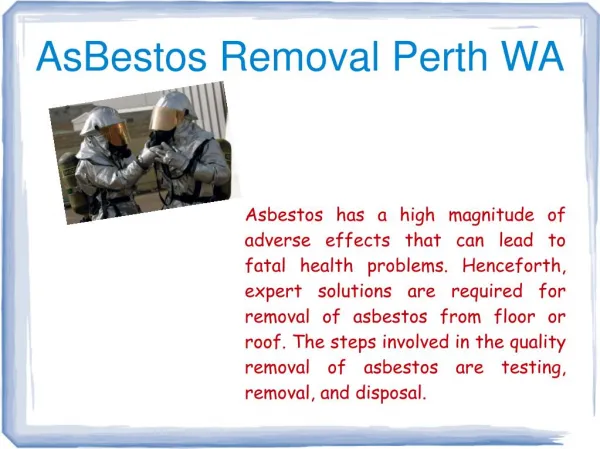 Asbestos Removal Perth WA