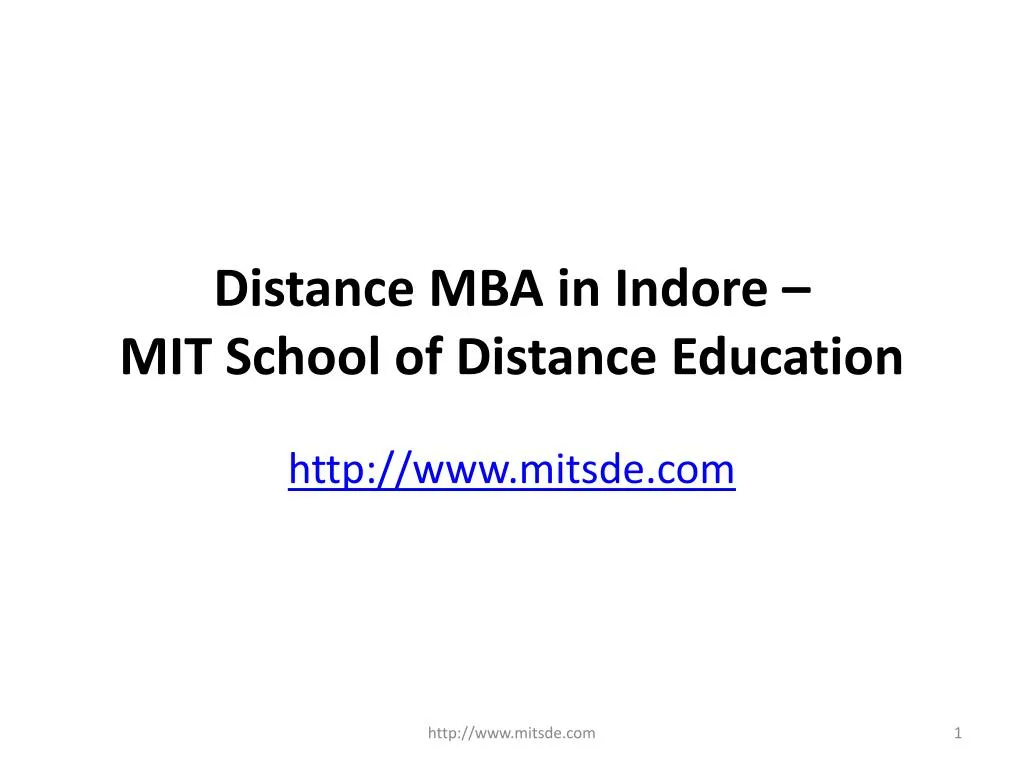 distance mba in indore mit school of distance education