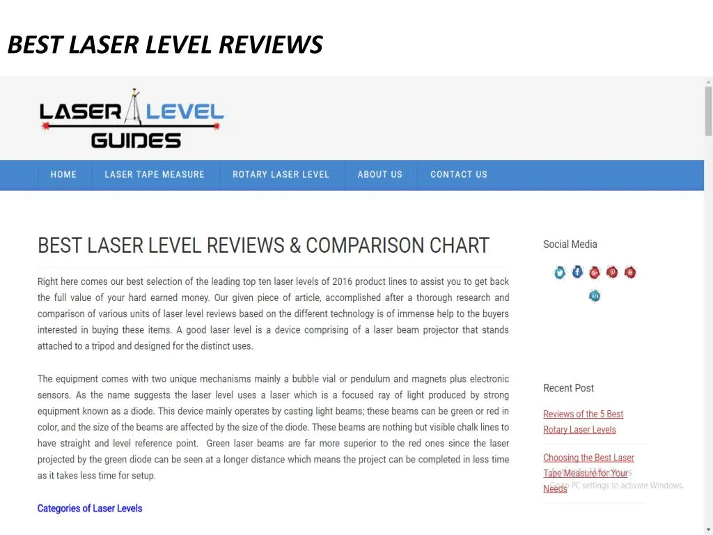 best laser level reviews