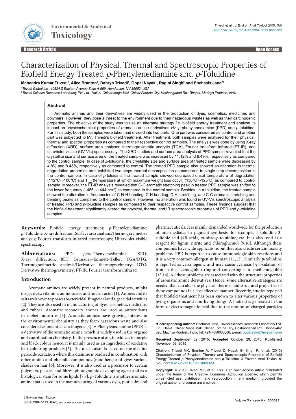 trivedi et al j environ anal toxicol 2015