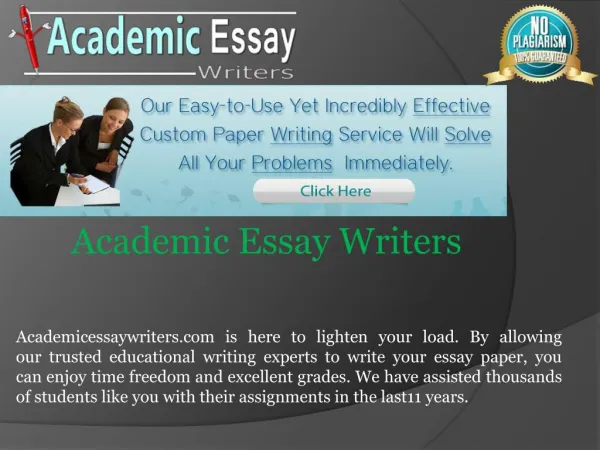 Academic Essay -writers