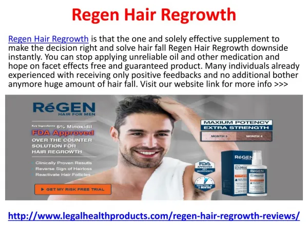 Read Regen Hair Regrowth Formula Reviews, Side Effects and Result