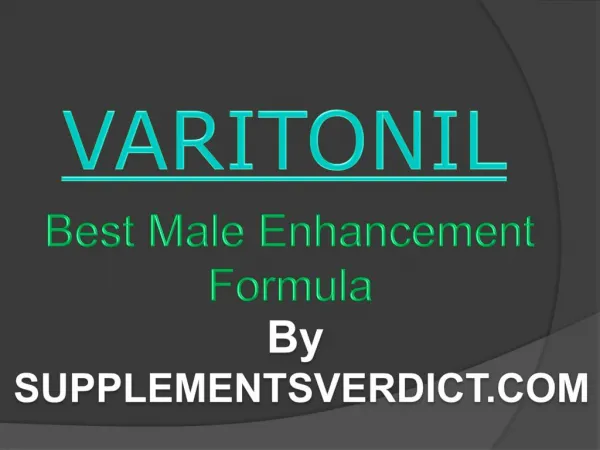 Varitonil – Best Male Enhancement Formula in 2017 | Shop Now