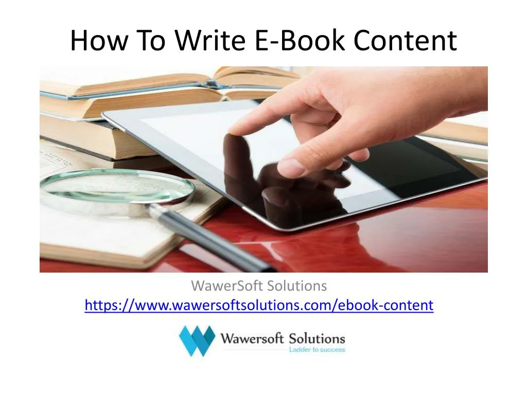 how to write e book content