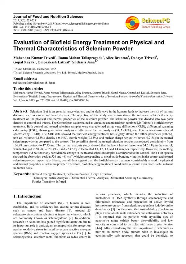 journal of food and nutrition sciences 2015