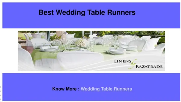Best Wedding Table Runners