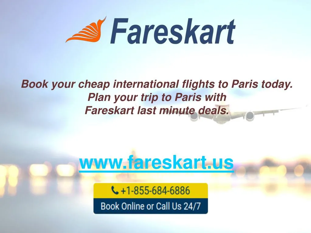 book your cheap international flights to paris